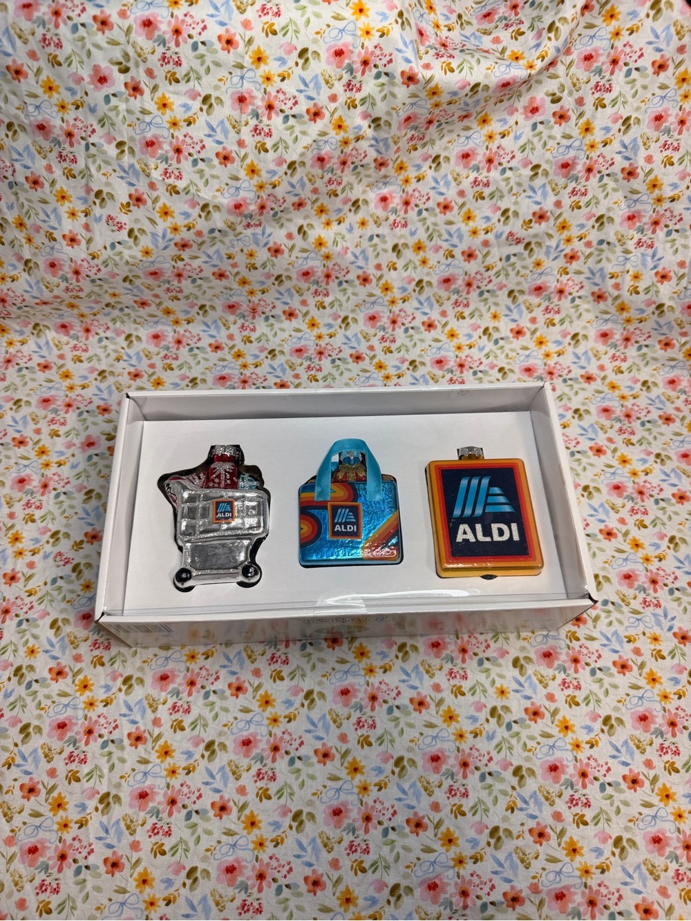 ALDI Logo Ornaments Set of 3 - Multicolor